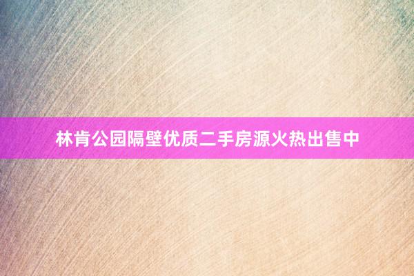林肯公园隔壁优质二手房源火热出售中